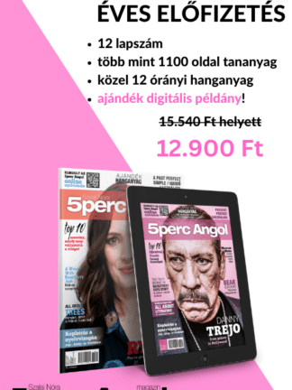 5 Perc Angol Magazin: Éves Előfizetés + digitális előfizetés ajándékba